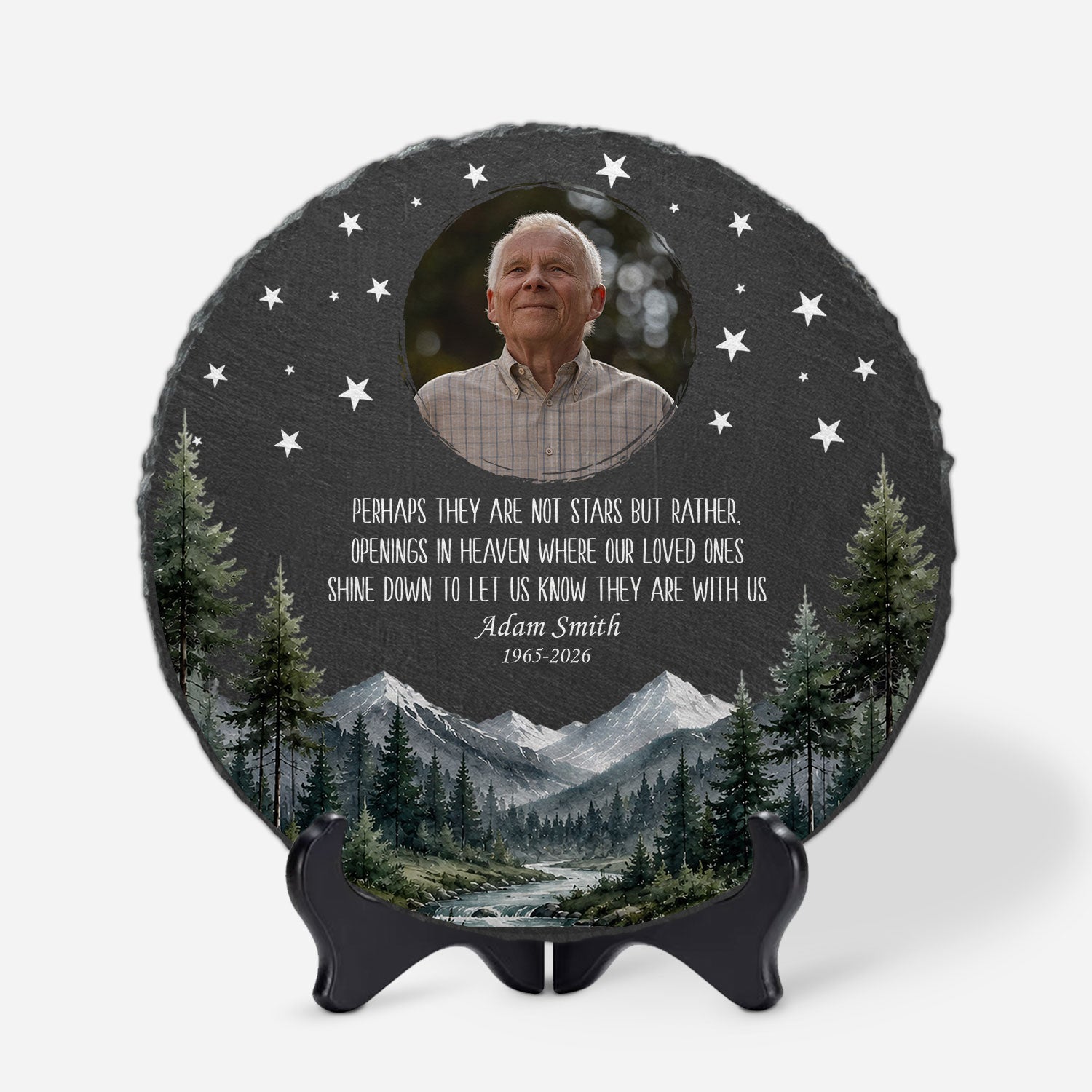 Personalised Perhaps They Are Not Stars Photo Memorial Garden Stones for Loss of Mother/Father 商品缩略图
