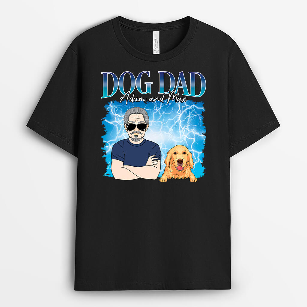 Personalised Best Dog Dad T-Shirt