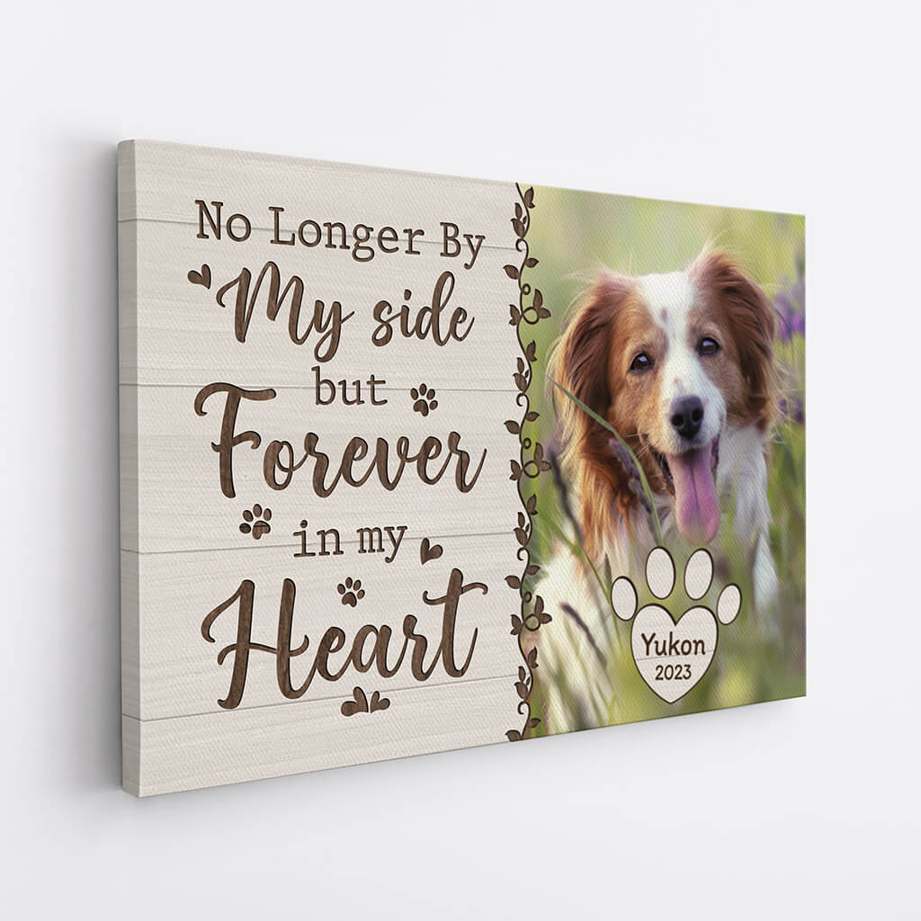 Personalised No Longer By Our Side But Forever In Our Hearts Canvas