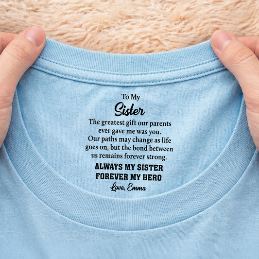 personalised forever my hero inside neck print t shirt for brothersister 9255aacfpb