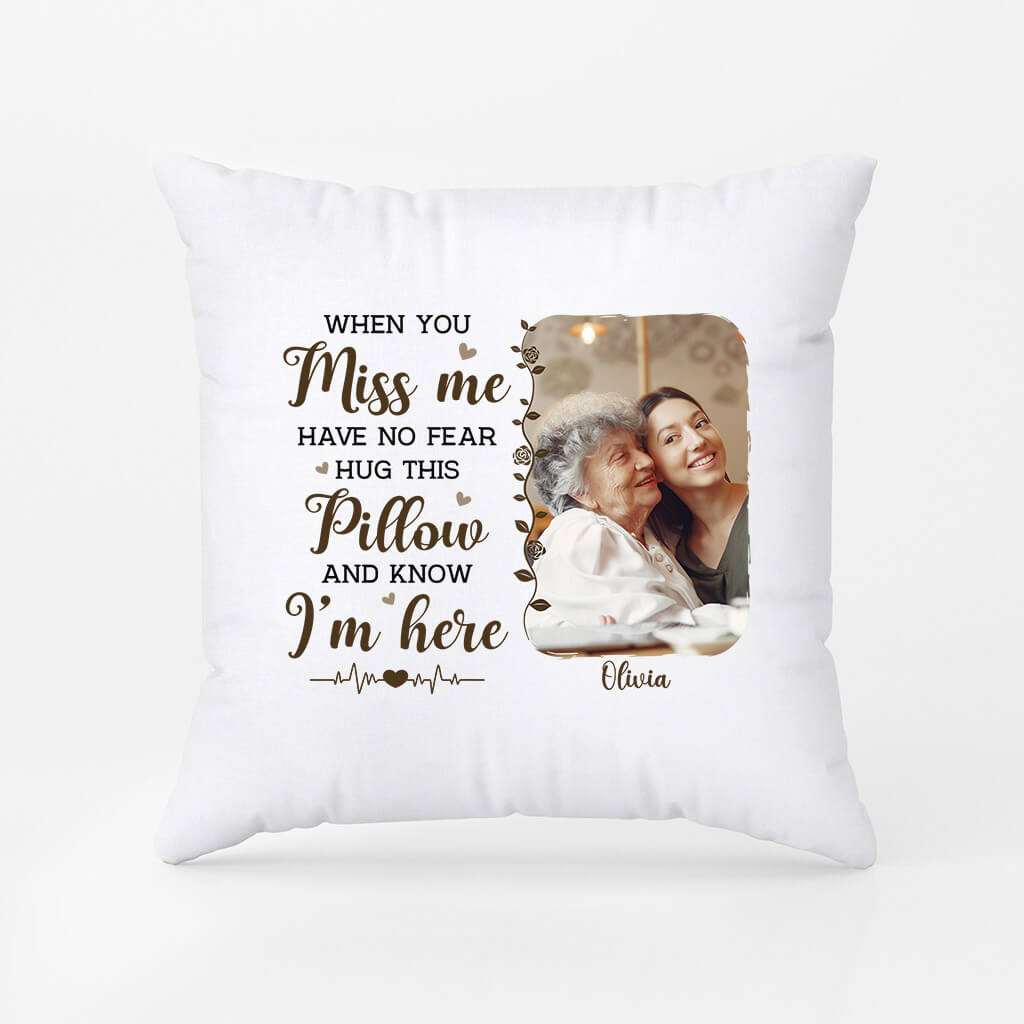 Personalised Hug This And Know I'm Right Here Pillow