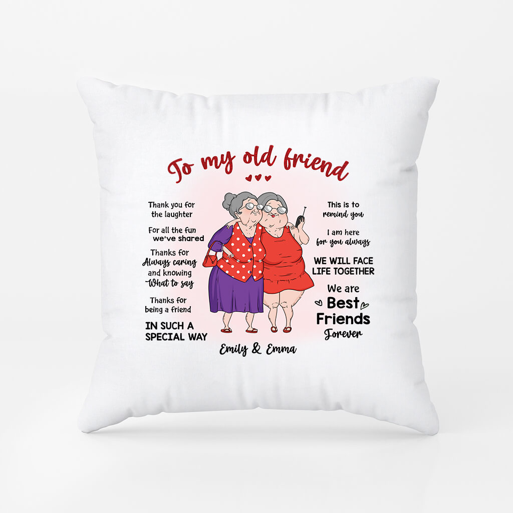 Personalised To My Old Friend Pillow