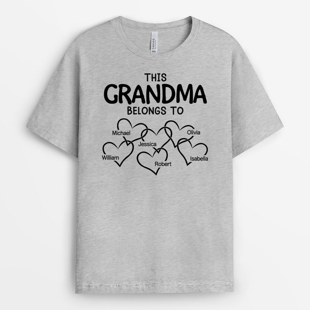 Personalised This Grandma Belongs To T-Shirt