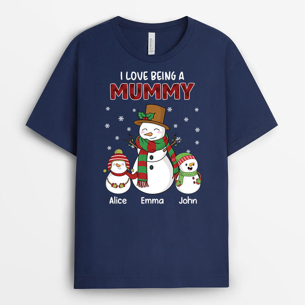 Personalised I Love being a Grandma/Mommy Christmas T-shirt