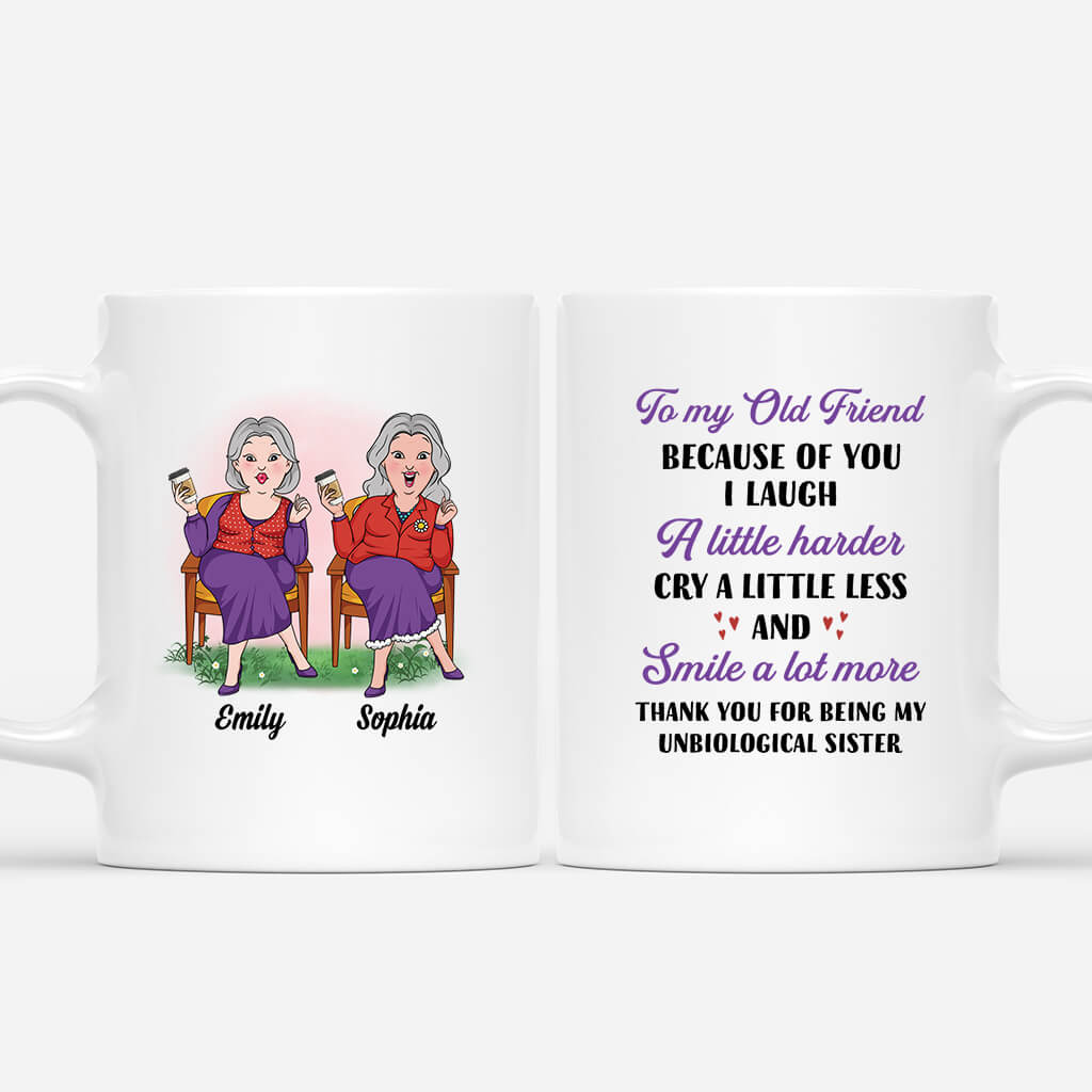 Personalised Thank You for Being My Unbiological Sister Mug