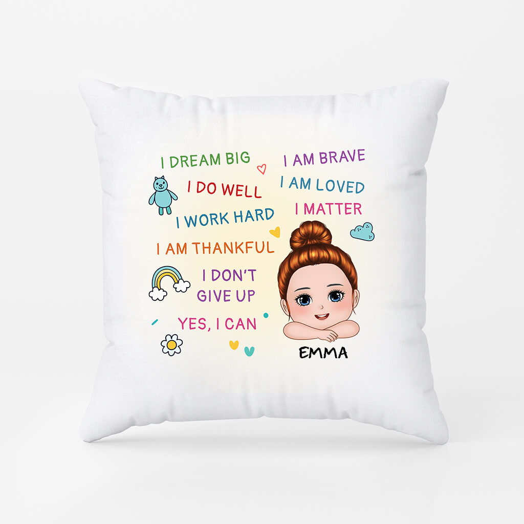 Personalised I Dream Big Pillow For Kids