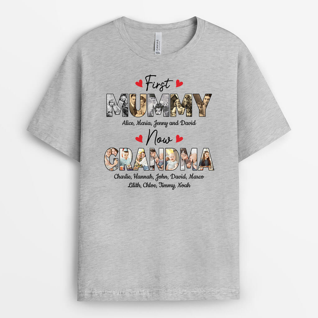 Personalised First Mummy Now Grandma T-Shirt