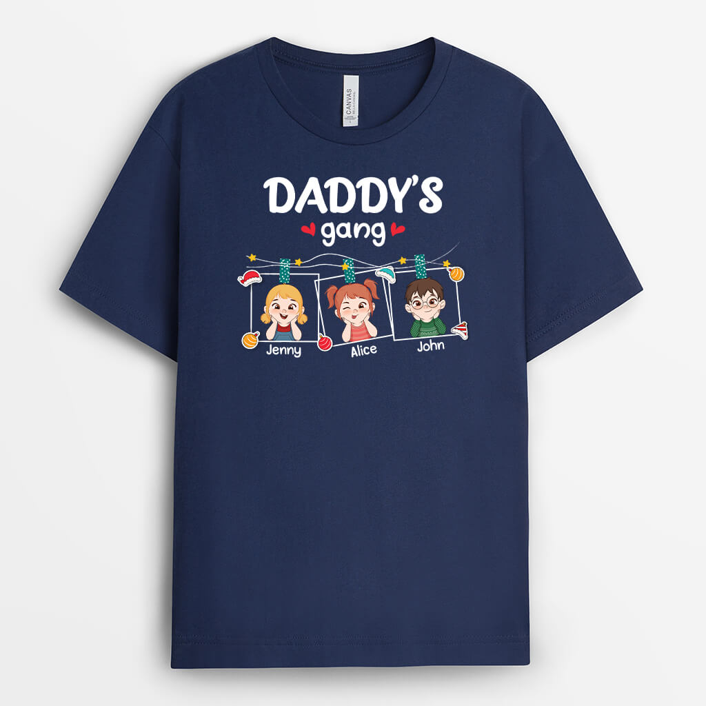 Personalised Christmas Grandad's Gang T-Shirt