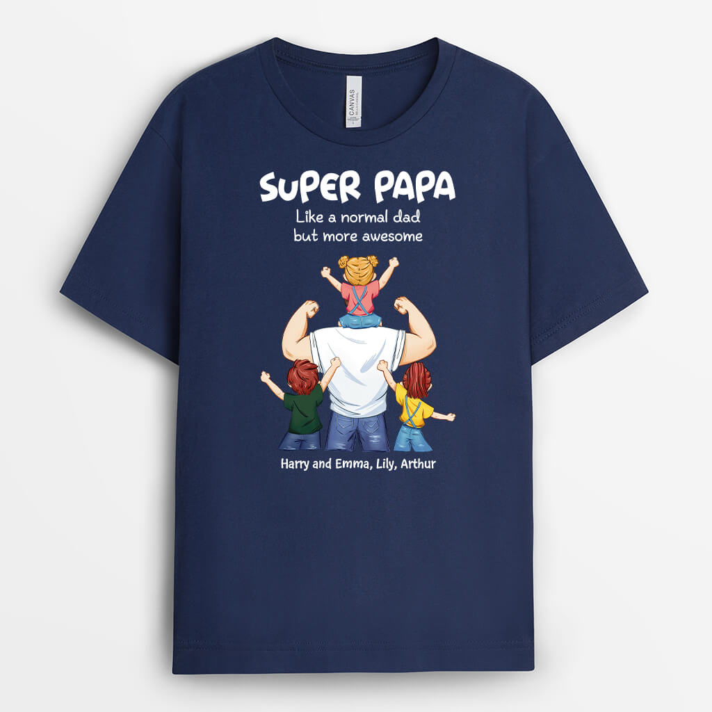 Personalised Super Papa T-Shirt