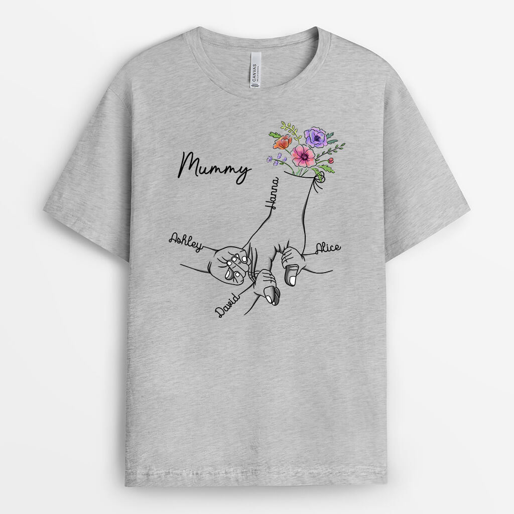 Personalised Holding Mum's Hand T-shirt