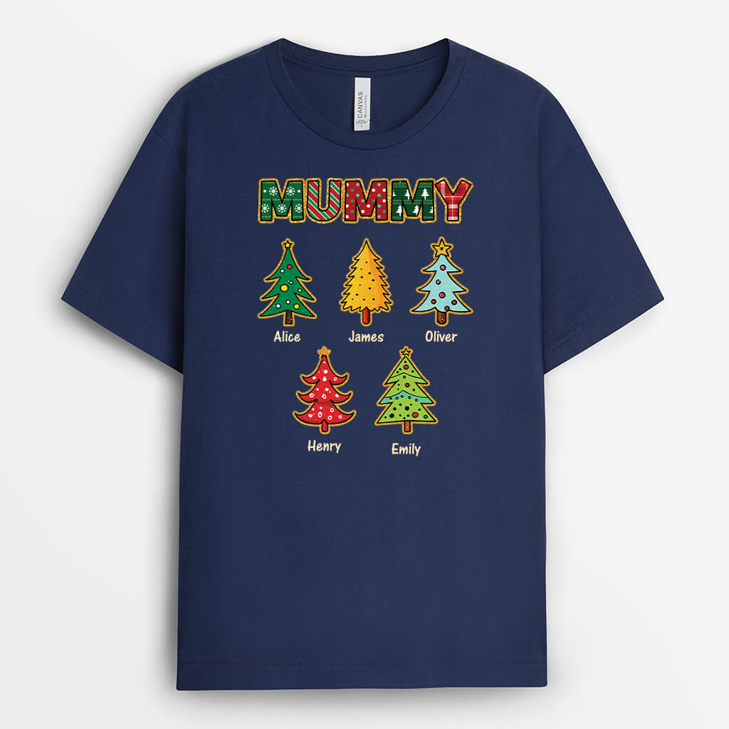 Personalised Christmas Trees Grandma T-Shirt