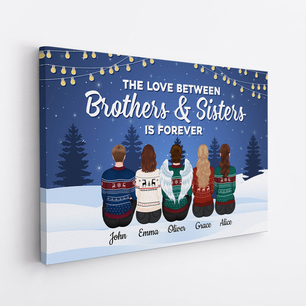 Personalised Love Between Brothers And Sister Canvas