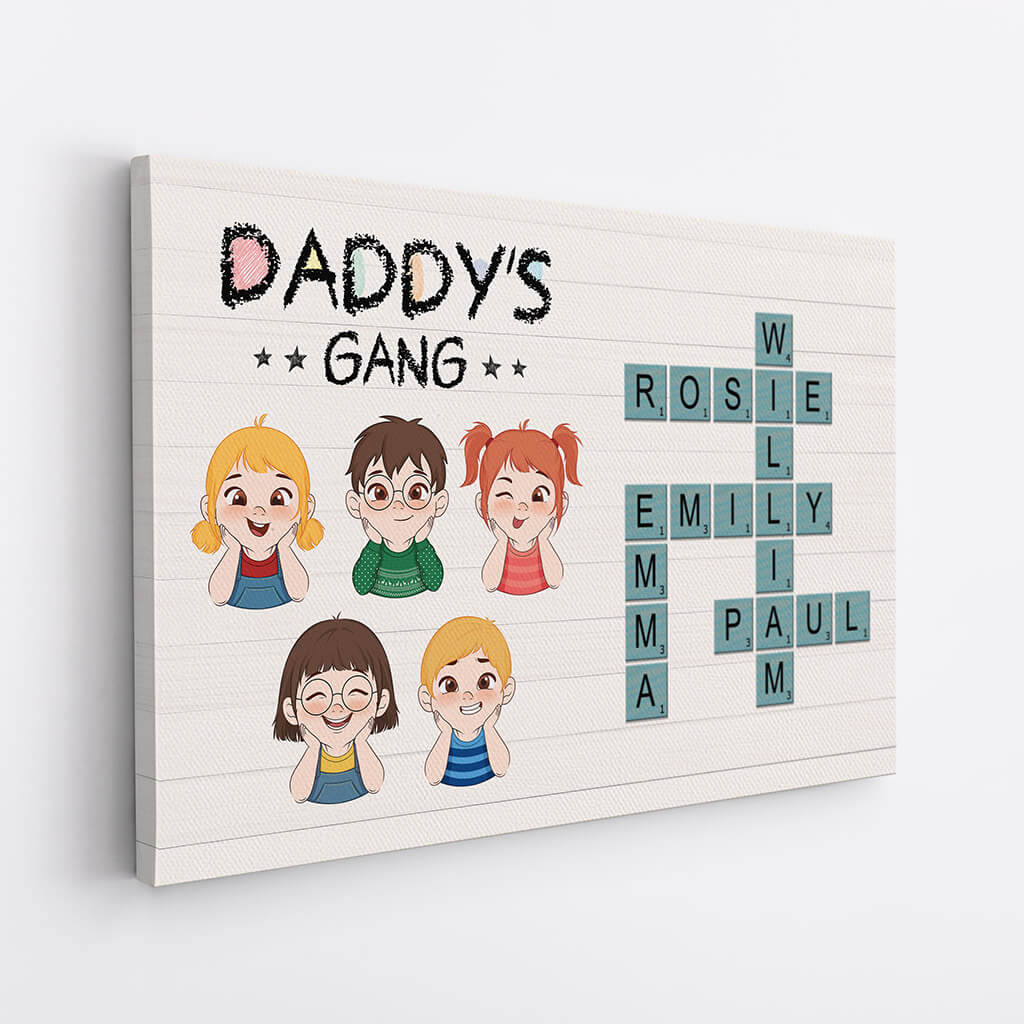 Personalised Grandma's Gang Crossword Canvas