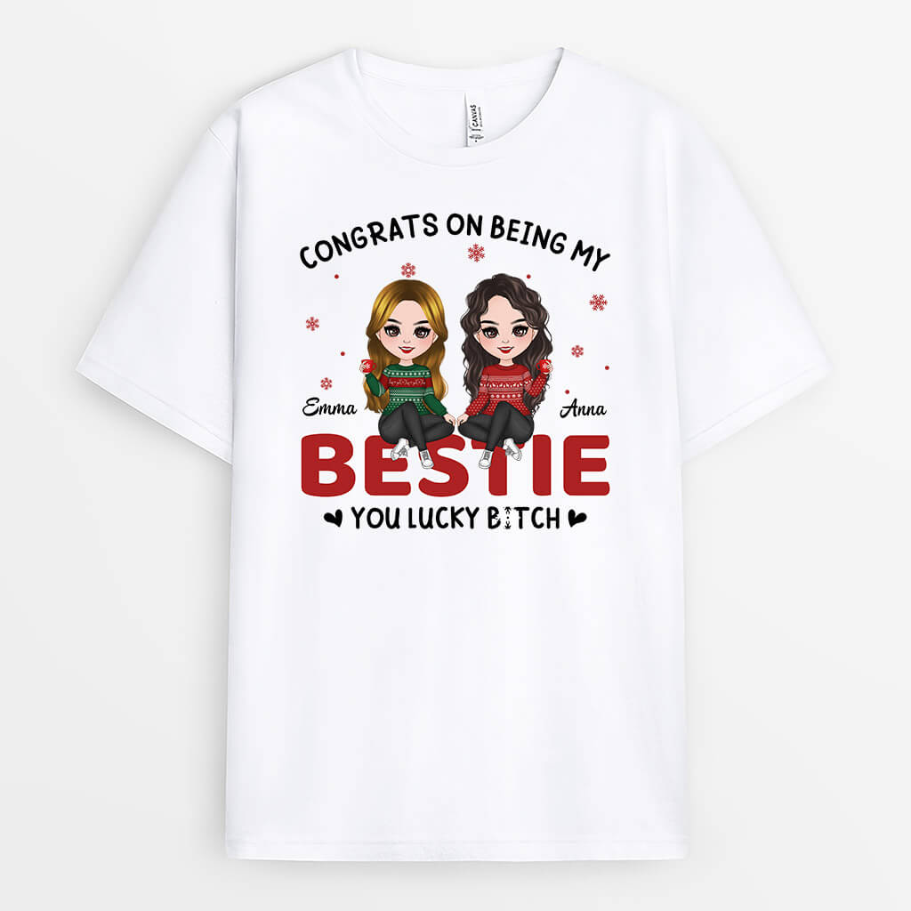 Personalised Congrats On Being My Bestie T-Shirt
