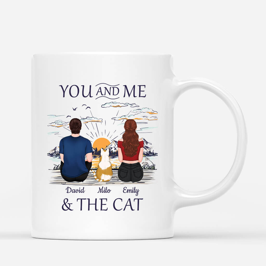 Personalised You and Me & The Cat Mug