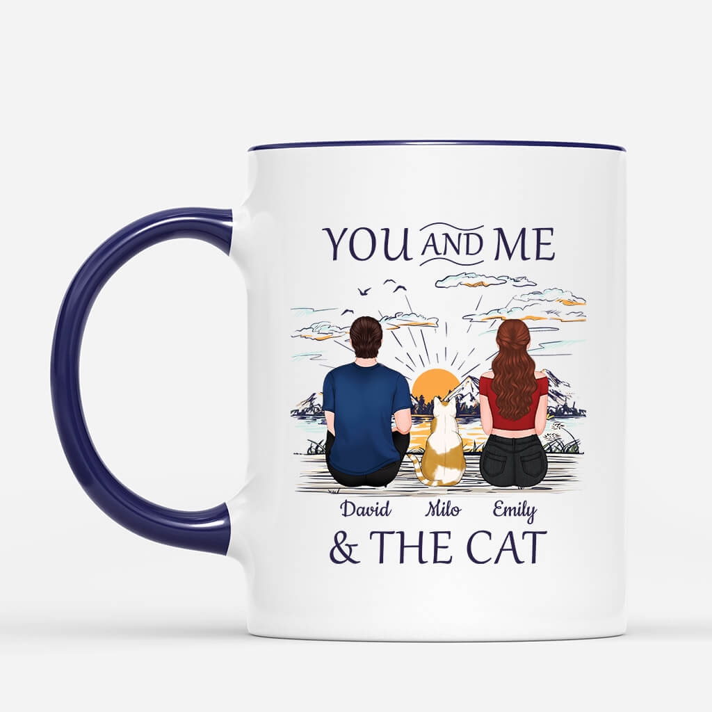 Personalised You and Me & The Cat Mug