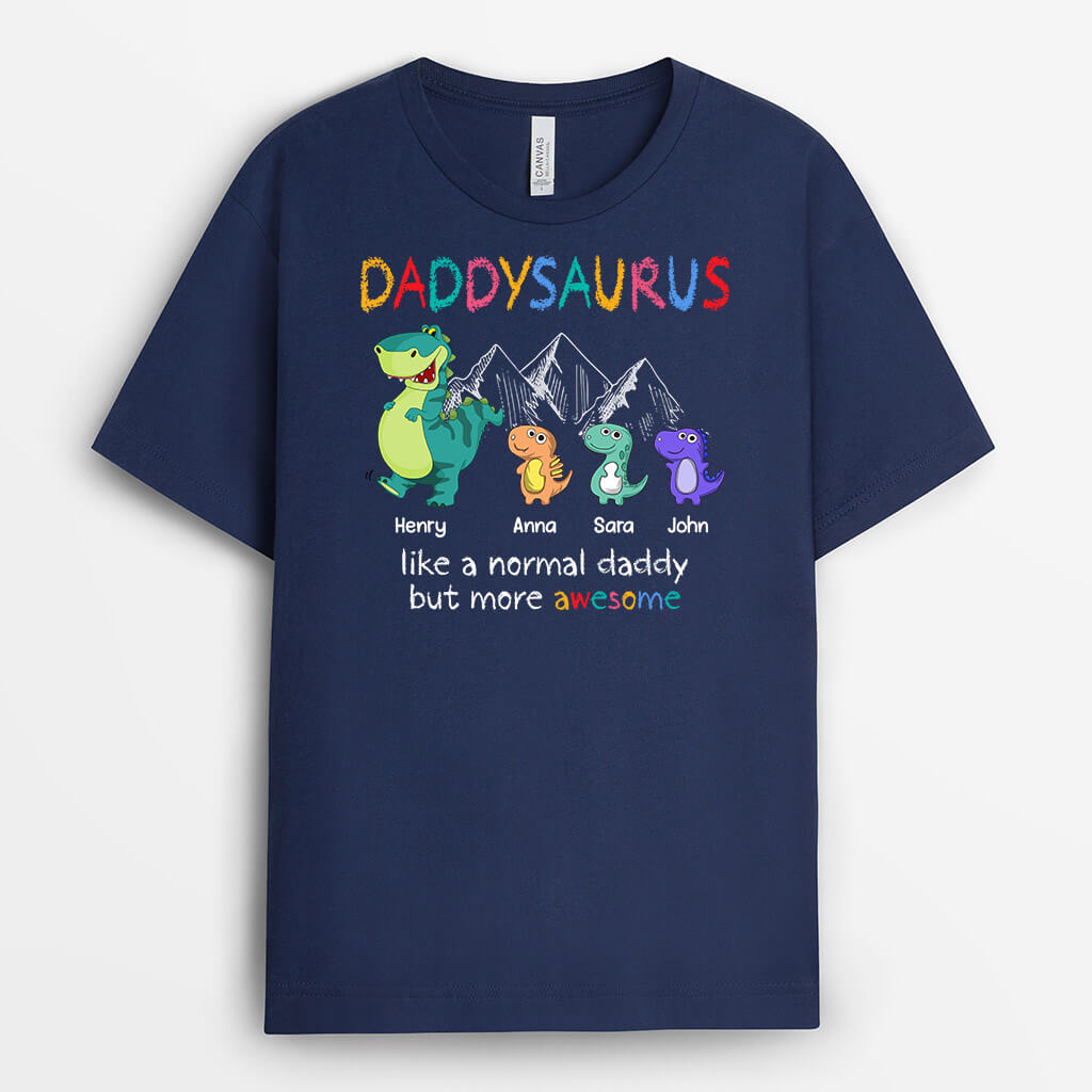 Personalised Best Daddysaurus/grandpasaurus T-Shirt