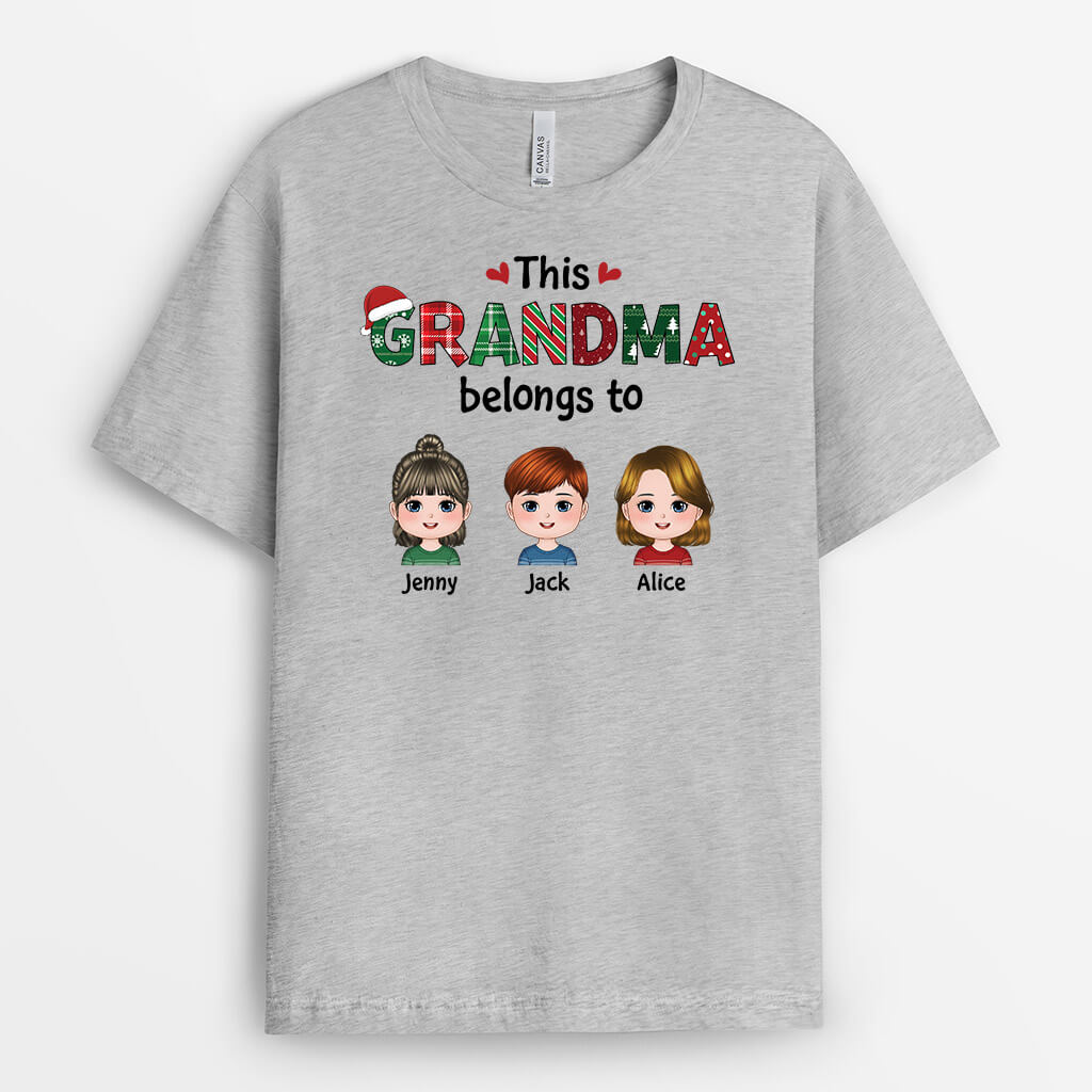 Personalised This Grandma Belongs To T-Shirt