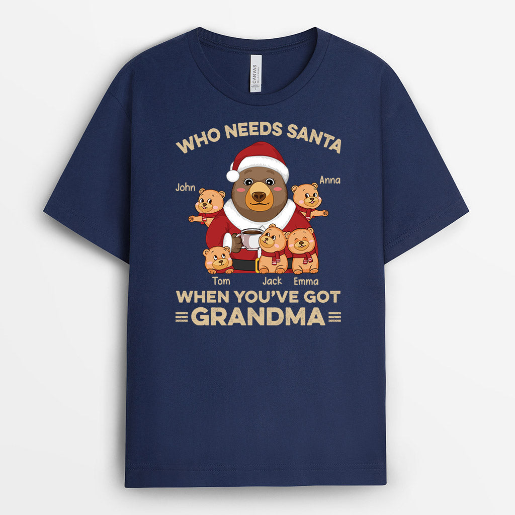 Personalised Who Need Santa When You Have Grandpa T-Shirt