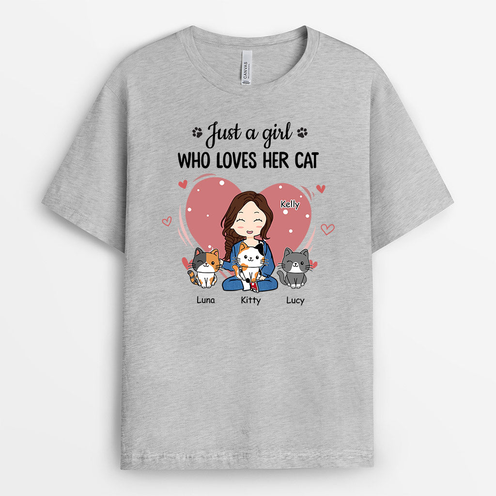 Just A Girl Who Loves Her Cats - Gifts | T-shirts for - Custom Chic