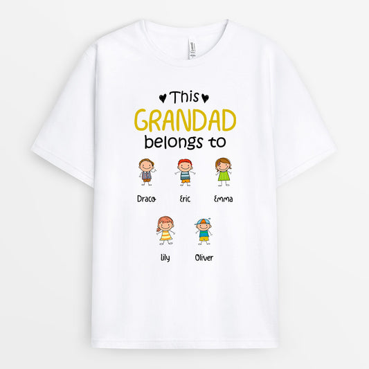 0014A320BUK1 Personalised T shirts gifts Kids Grandpa Dad