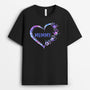 0064A310AUK2 Personalised T shirts gifts Hand Grandma Mom Heart