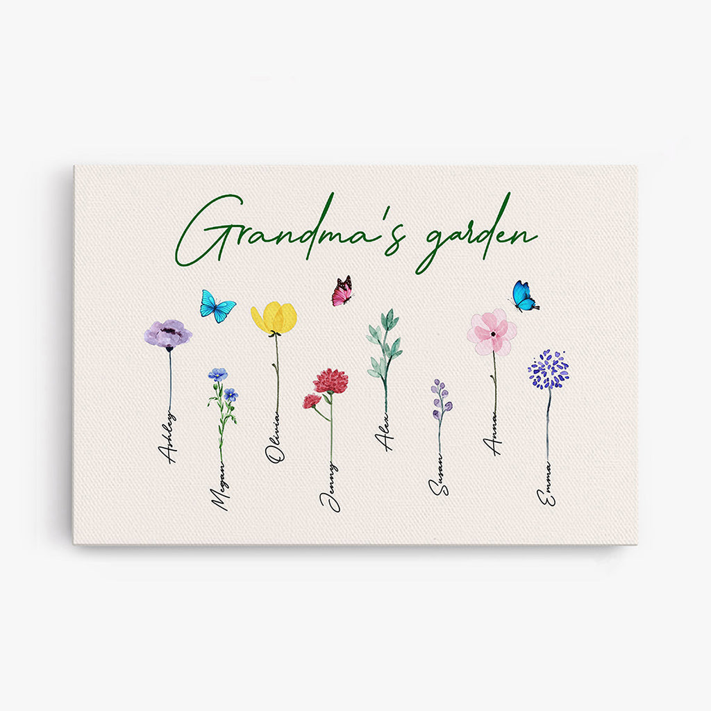 Grandma’s Garden - Personalised Gifts | Canvas for Grandma/Mom
