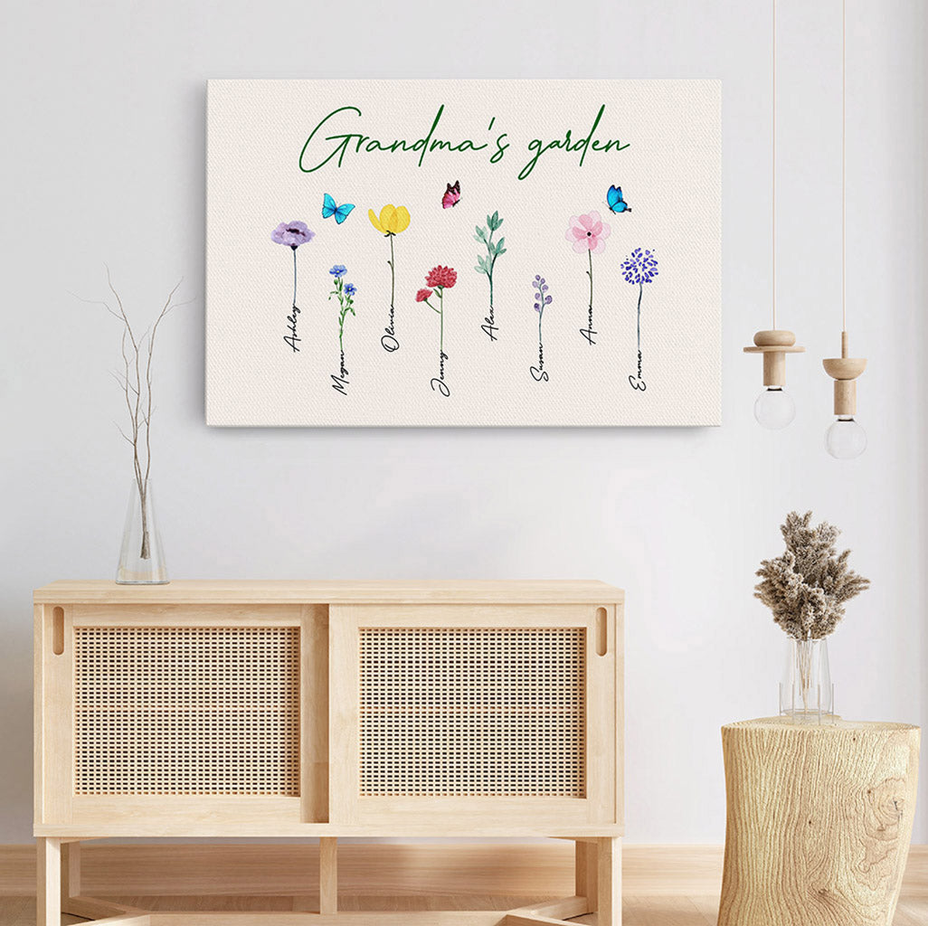 Grandma’s Garden - Personalised Gifts | Canvas for Grandma/Mom