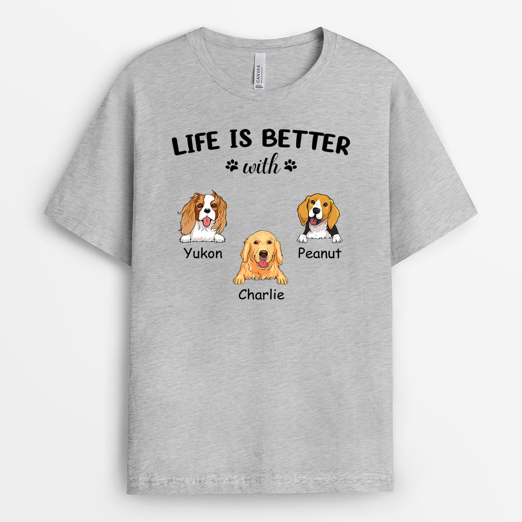 Life Is Better With - Personalised Gifts | T-shirts for Dog Lovers