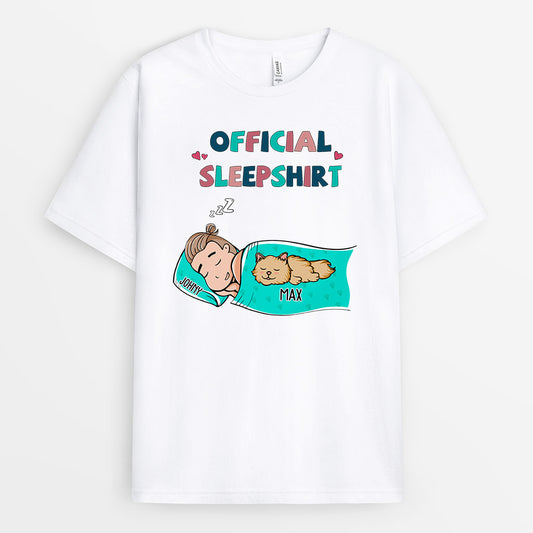 0091A347DUK1 Customised T shirts presents Cat Lovers Sleep