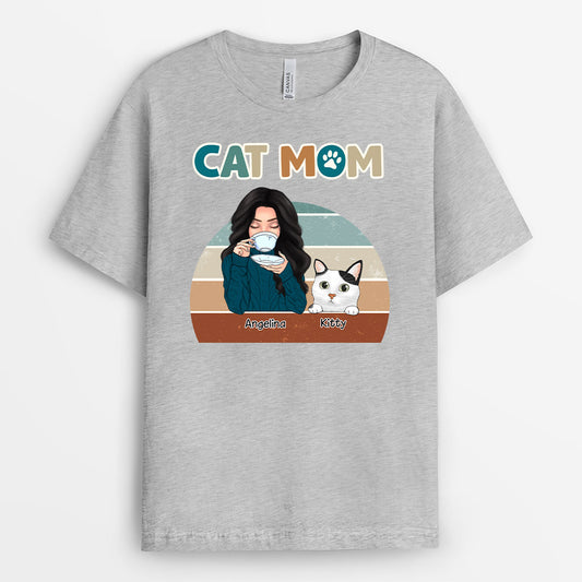 0095A010DUK2 Customised T shirts presents Cat Lovers Woman