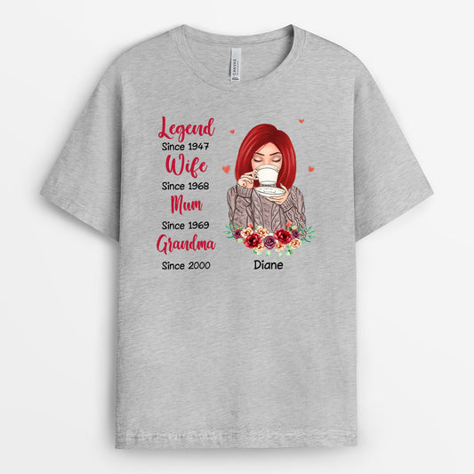 0096A227AUK2 Customised T shirts presents Woman Grandma Mom Text
