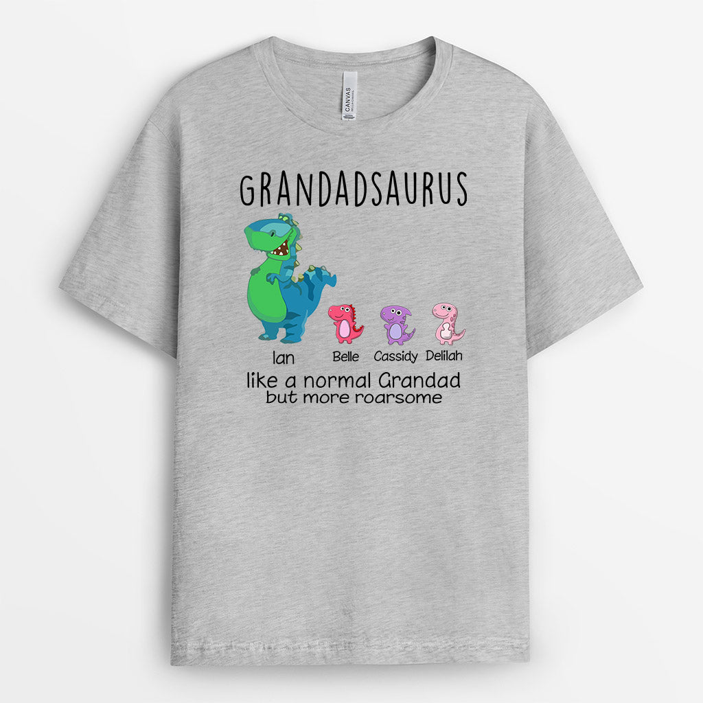 Grandpasaurus Like A Normal Grandpa - Personalised Gifts | T-shirts for Grandpa/Dad