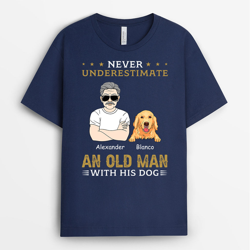 0138AUK1 Customised T shirts gifts Man Dog Lovers