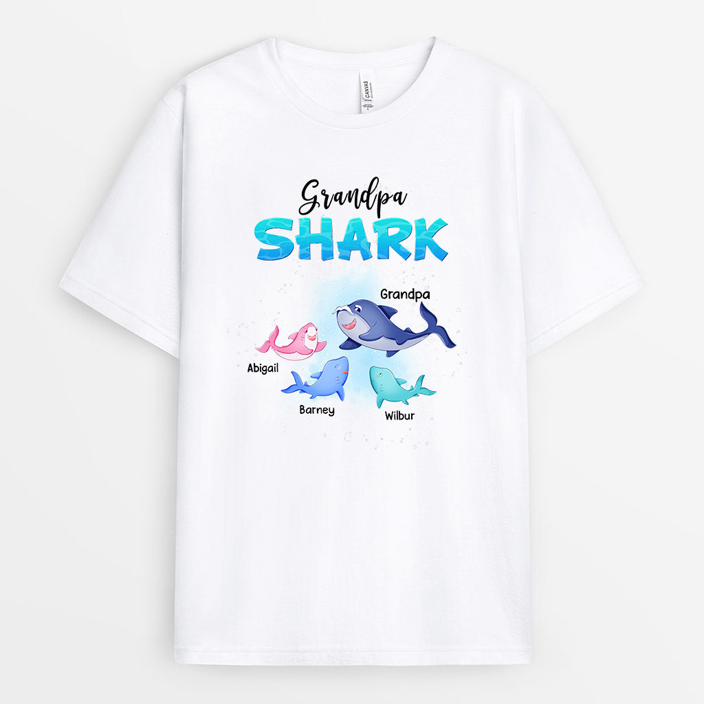 Grandad Shark - Personalised Gifts | T-shirts for Grandad/Dad