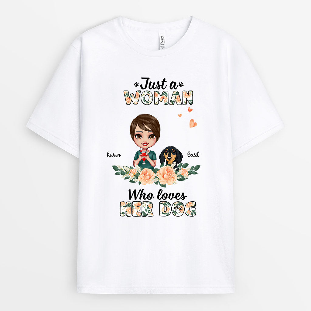 Just A Girl Who Loves Her Dog - Personalised Gifts | T-shirts for Dog Lovers