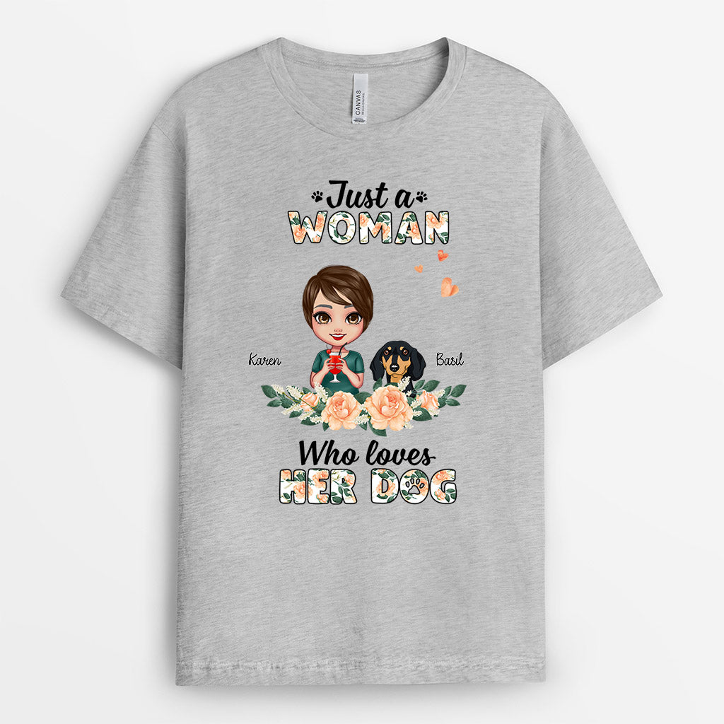 Just A Girl Who Loves Her Dog - Personalised Gifts | T-shirts for Dog Lovers
