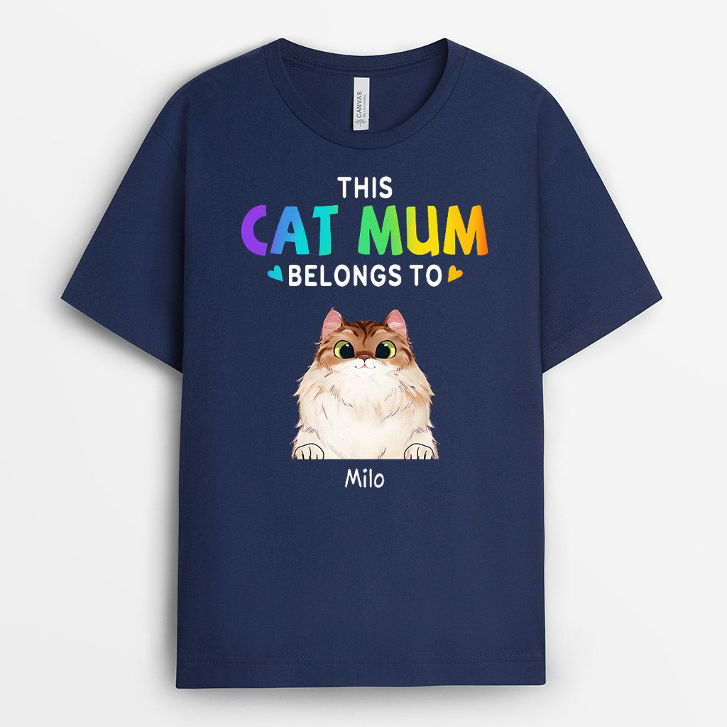 This Cat Mum Belongs To - Personalised Gifts | T-shirts for Cat Lovers