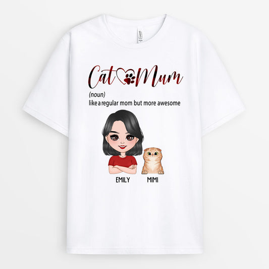 0218A260DUK1 Customised T shirts presents Cat Grandma Mum Cat