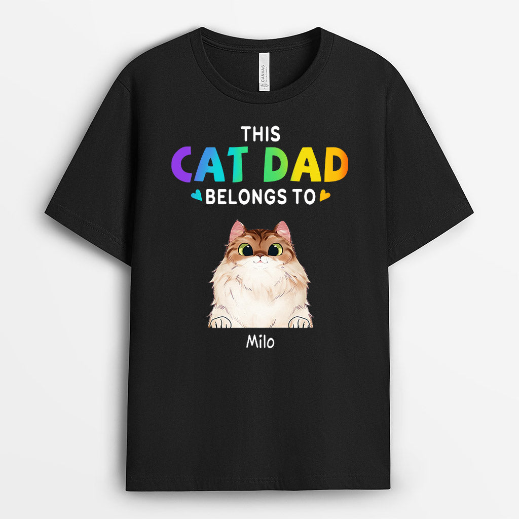 This Cat Dad Belongs To - Personalised Gifts | T-shirts for Cat Lovers