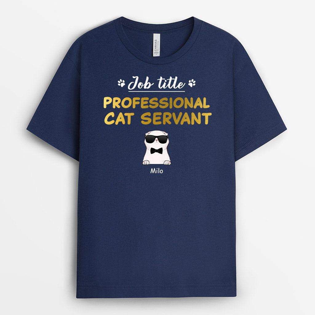 Professional Cat Servant - Personalised Gifts | T-shirts for Cat Lovers