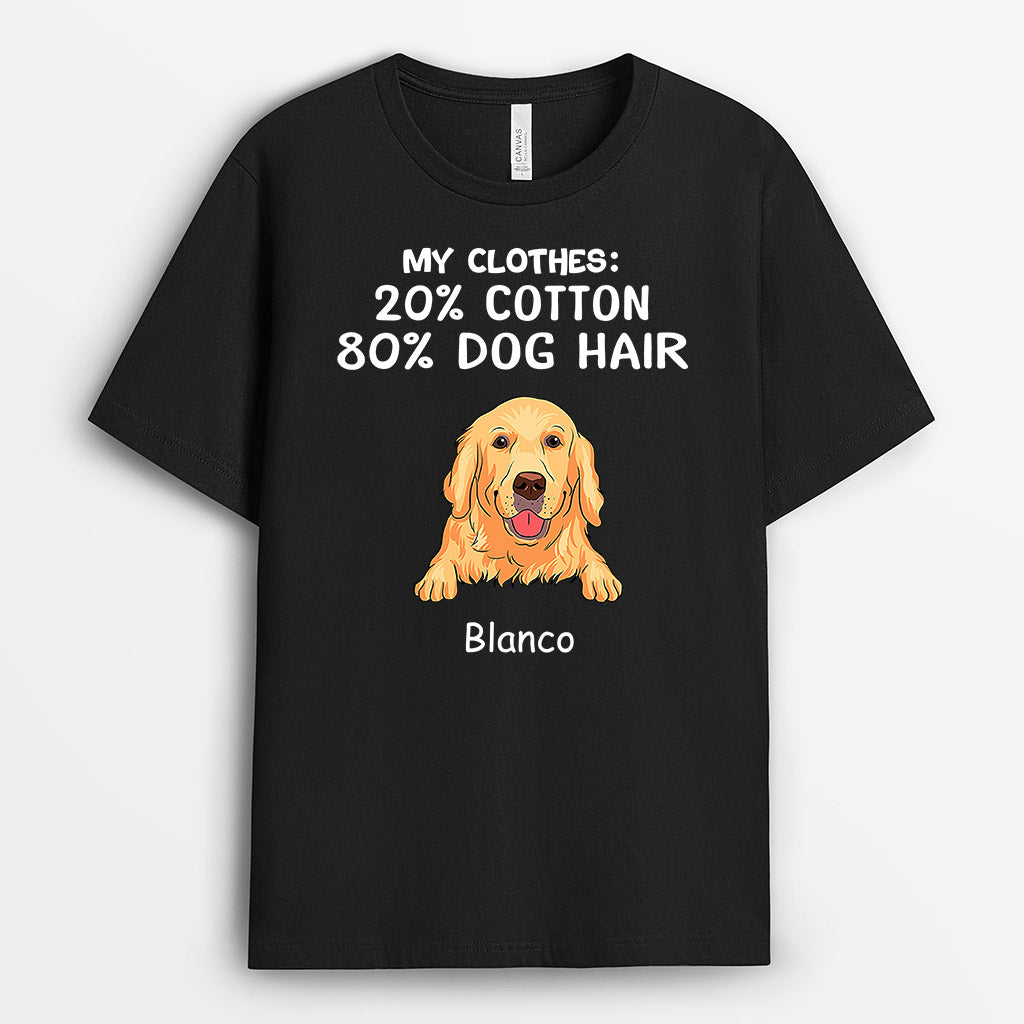 My Clothes 80% Dog Hair - Personalised Gifts | T-shirts for Dog Lovers