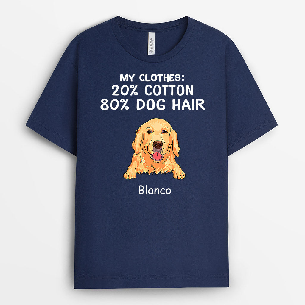 My Clothes 80% Dog Hair - Personalised Gifts | T-shirts for Dog Lovers