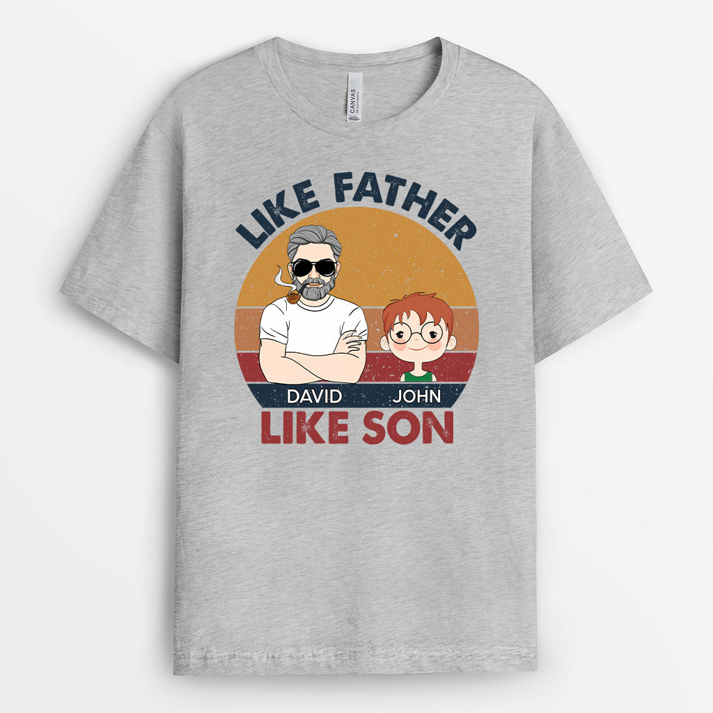 Like Father Like Son - Personalised Gifts | T-shirts for Grandpa/Dad