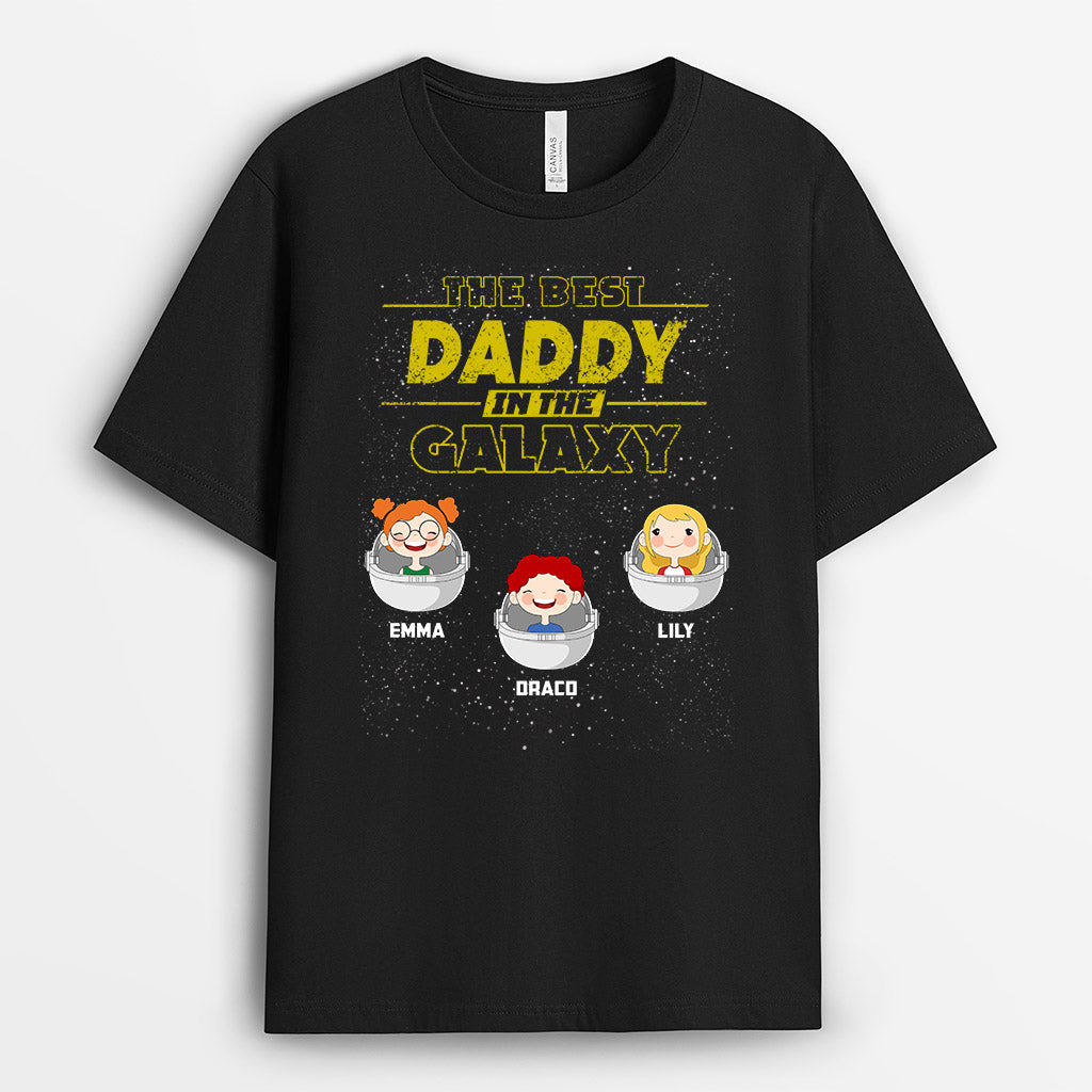 Best Daddy Grandpa In the Galaxy - Personalised Gifts | T-shirts for Grandpa/Dad