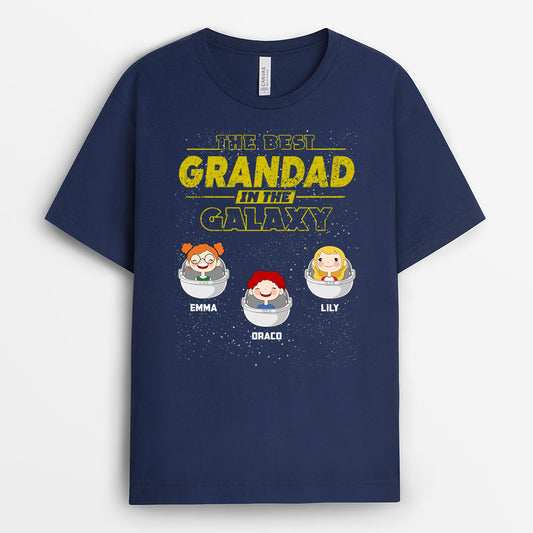 0261A140AUK2 Personalised T shirts gifts Kid Grandpa Dad Galaxy