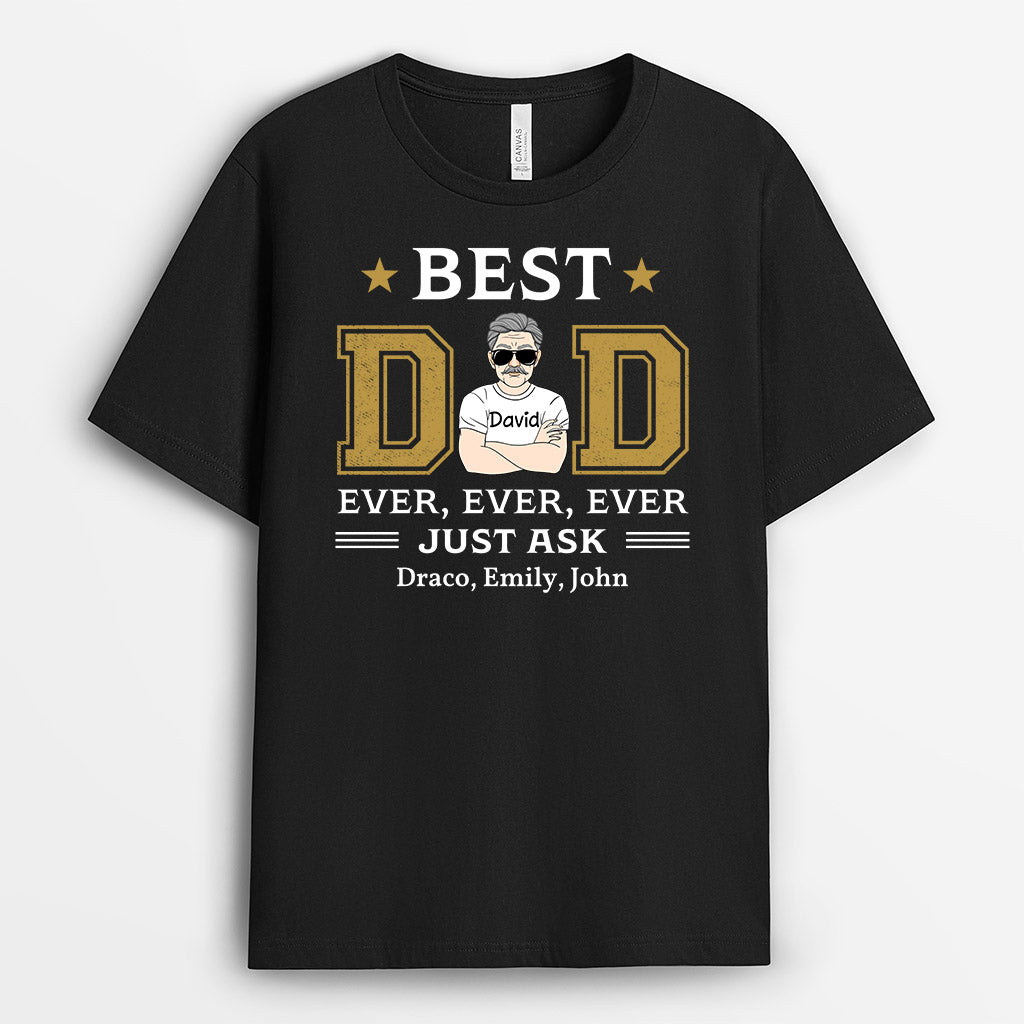 Best Dad Ever - Personalised Gifts | T-shirts for Grandpa/Dad