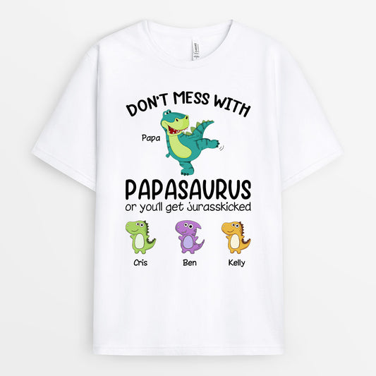 0274A240BUK1 Customised T shirts presents Dinosaur Grandpa Dad