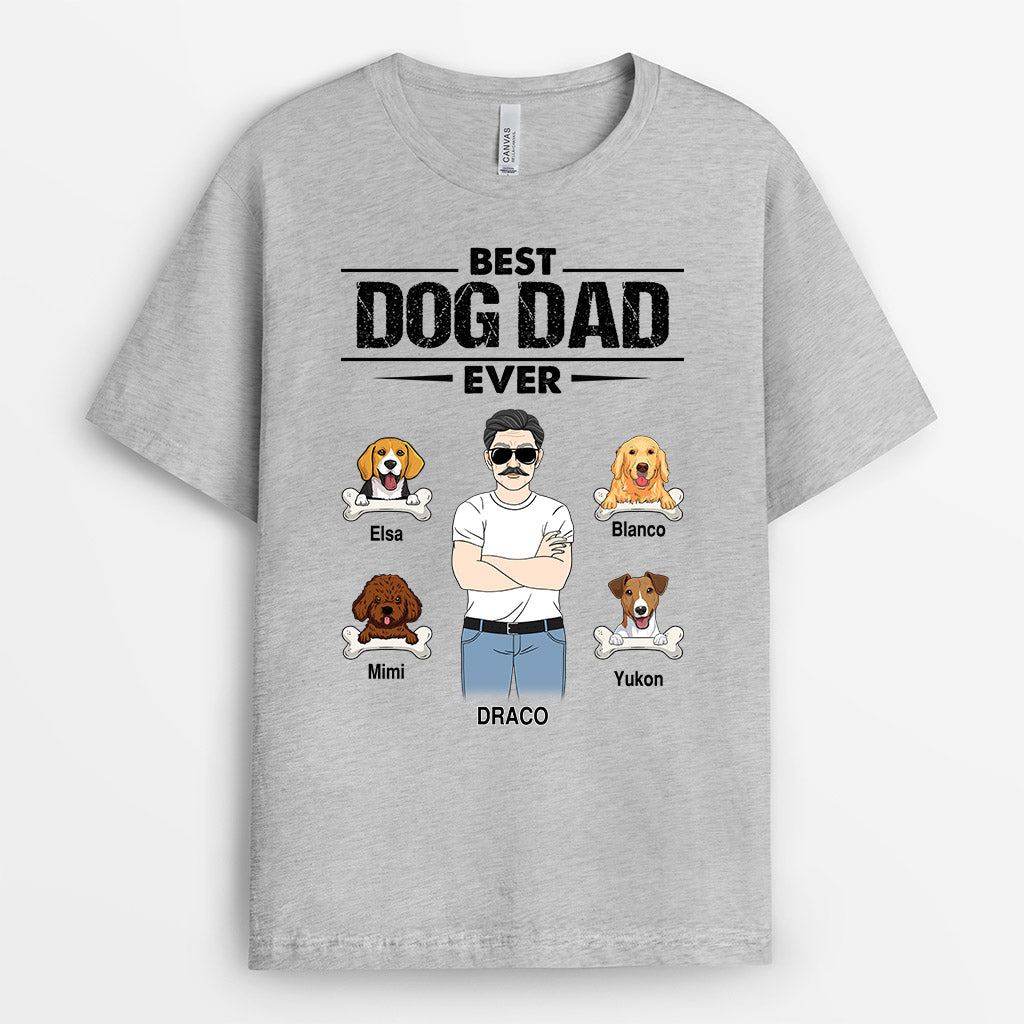 Best Dog Dad Ever - Personalised Gifts | T-shirts for Dog Lovers