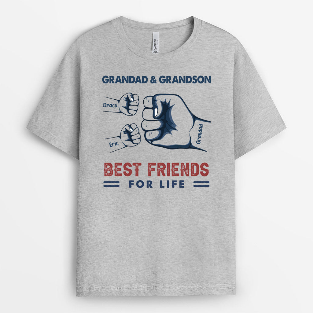 Grandpa Grandson Dad Son Best Friends - Personalised Gifts | T-shirts for Grandpa/Dad